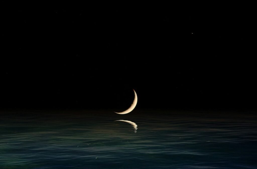 Moon reflected on the ocean at night, representing Chandra (Moon) remedies