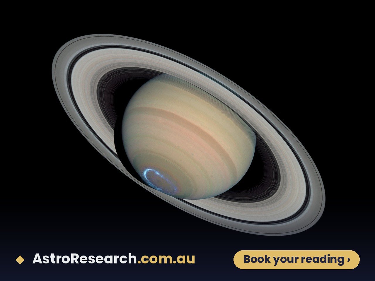 The planet Saturn and its rings, for a Shani and Sade Sati report